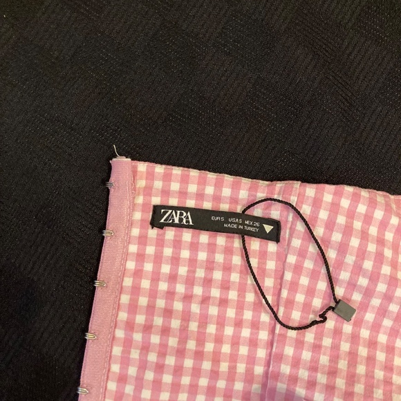 Zara pink gingham Bustier Corset size S - Picture 5 of 7